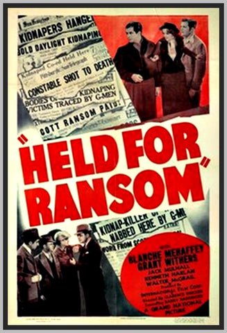 HELD FOR RANSOM - 1938 - BRUCE WARREN - RARE DVD