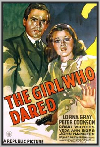 THE GIRL WHO DARED - 1944 - COLORIZED - LORNA GRAY - RARE DVD