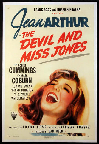 THE DEVIL AND MISS JONES - COLORIZED - 1941 - JOAN ARTHUR - RARE DVD