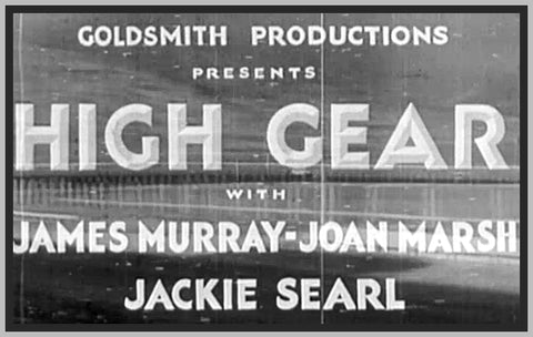 HIGH GEAR - 1933 - JAMES MURRAY - RARE DVD