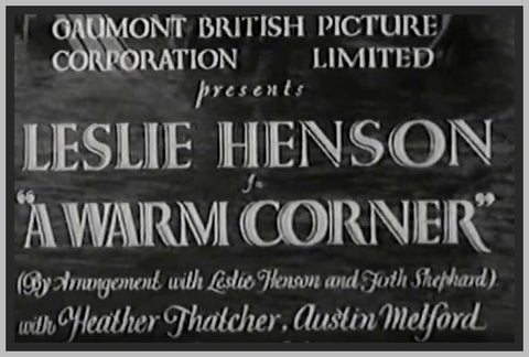 A WARM CORNER - 1930 - LESLIE HENSON - RARE DVD