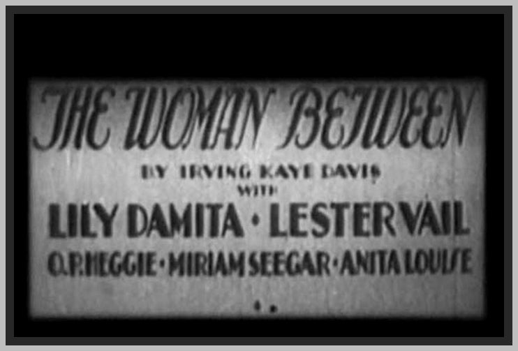 THE WOMAN BETWEEN 1931 LILI DAMITA RARE DVD TV Museum DVDs