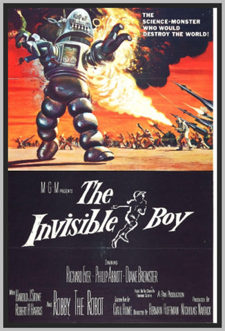 THE INVISIBLE BOY - COLORIZED - 1957 - RICHARD EYER - RARE DVD