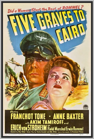 FIVE GRAVES TO CAIRO - 1943 - COLORIZED - ANNE BAXTER - RARE DVD