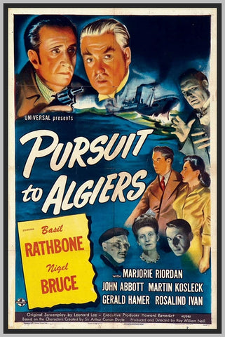 SHERLOCK HOLMES - PURSUIT TO ALGIERS - 1945 - COLORIZED - BASIL RATHBONE - RARE DVD