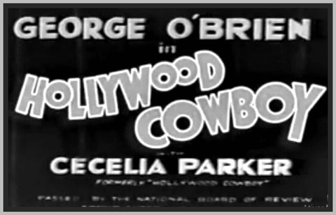 HOLLYWOOD COWBOY - 1937 - GEORGE O' BRIEN - RARE DVD
