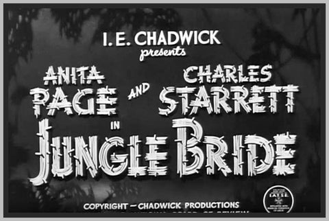 JUNGLE BRIDE - 1933 - ANITA PAGE - RARE DVD