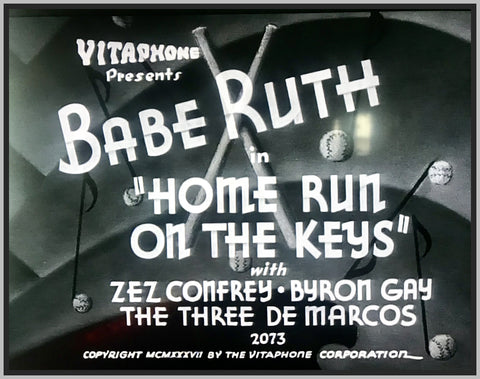 HOME RUN ON THE KEYS - 1937 - BABE RUTH - RARE DVD