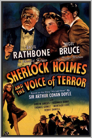 SHERLOCK HOLMES - THE VOICE OF TERROR - COLORIZED - 1942 - BASIL RATHBONE - RARE DVD