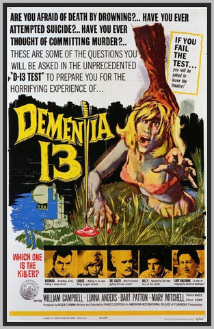 DEMENTIA 13 - COLORIZED - 1963 - WILLIAM CAMPBELL - RARE DVD