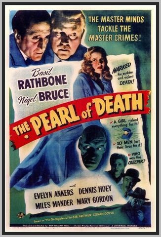 SHERLOCK HOLMES - THE PEARL OF DEATH - COLORIZED - 1944 - BASIL RATHBONE - RARE DVD