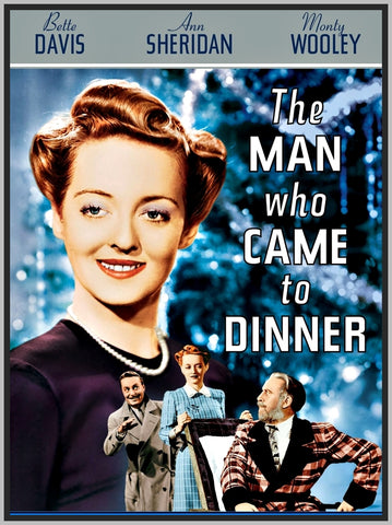 THE MAN WHO CAME TO DINNER - 1942 - WITH BETTE DAVIS - RARE DVD - COLORIZED