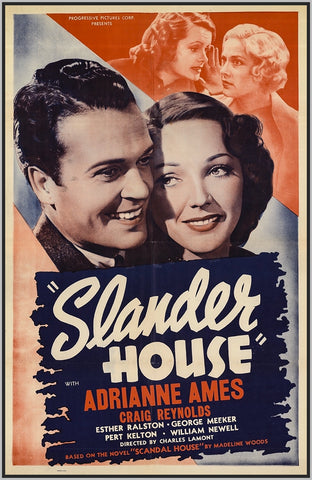 SLANDER HOUSE - 1938 - ADRIENNE AMES - RARE DVD