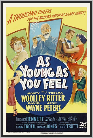 YOUNG AS YOU FEEL - 1951 - COLORIZED - MONTY WOOLLEY - RARE DVD