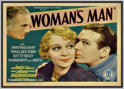 A WOMAN'S MAN - 1934 - JOHN HALLIDAY - RARE DVD