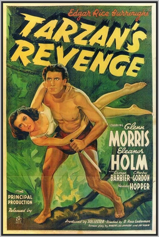 TARZAN'S REVENGE - 1938 - GLENN MORRIS - RARE DVD