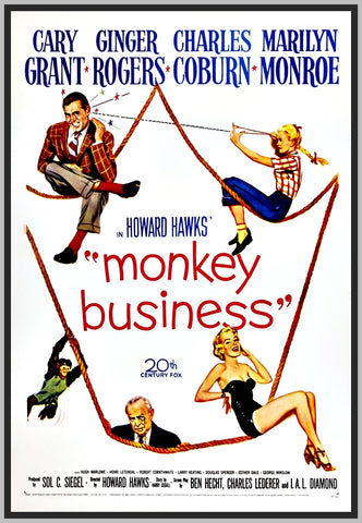 MONKEY BUSINESS - 1952 - COLORIZED - CARY GRANT - RARE DVD