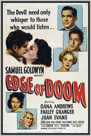 EDGE OF DOOM - COLORIZED - 1950 - DANA ANDREWS - RARAE DVD