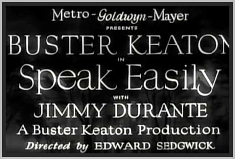 SPEAK EASILY - 1932 - BUSTER KEATON - RARE DVD