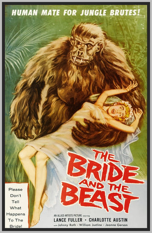 THE BRIDE AND THE BEAST - COLORIZED - 1958 - LANCE FULLER - RARE DVD