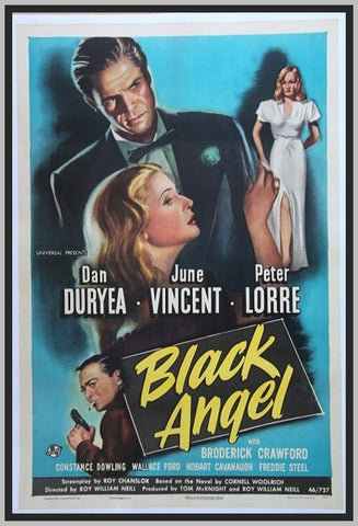 BLACK ANGEL - COLORIZED - 1946 - DAN DURYEA - RARE DVD