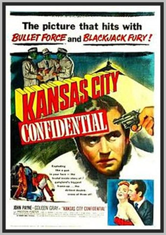 KANSAS CITY CONFIDENTIAL '52 - COLORIZED - RARE DVD