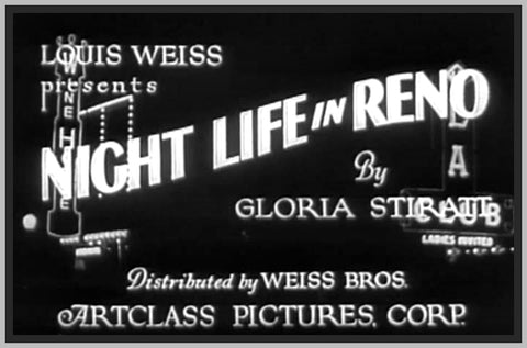 NIGHT LIFE IN RENO - 1931 - JAMESON THOMAS - RARE DVD