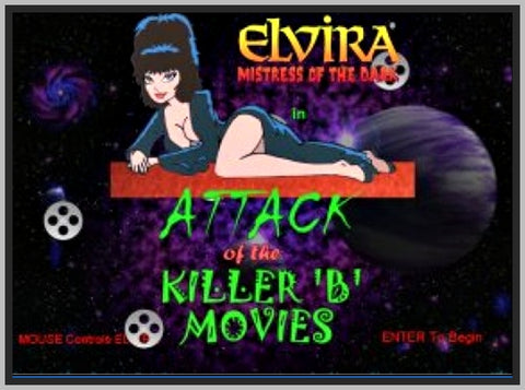 ATTACK OF THE KILLER B MOVIES - 1995 - WITH CASSANDRA PETERSON - RARE DVD - COLORIZED