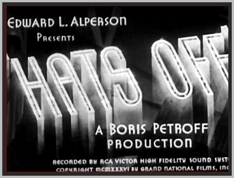 HATS OFF - 1936 - MAE CLARKE - RARE DVD