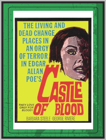 CASTLE OF BLOOD - COLORIZED - 1964 - BARBARA STEELE - RARE DVD