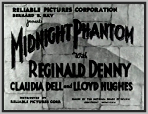 MIDNIGHT PHANTOM  - 1935 - REGINALD DENNY - RARE MOVIE IN DVD