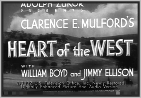 HEART OF THE WEST - 1936 - WILLIAM BOYD - RARE DVD