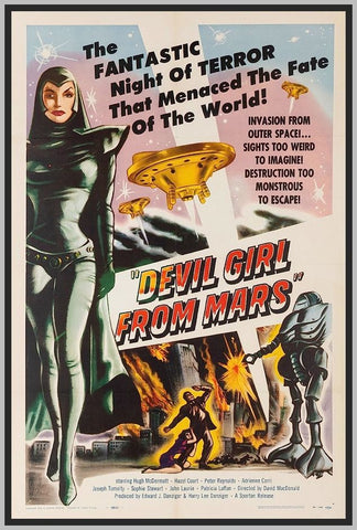 DEVIL GIRL FROM MARS - COLORIZED - 1954 - HAZEL COURT - RARE DVD