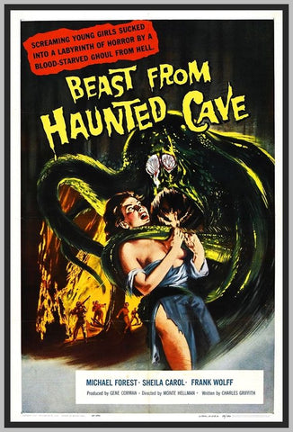 BEAST FROM HAUNTED CAVE - COLORIZED - 1959 - MICHAEL FOREST - RARE DVD