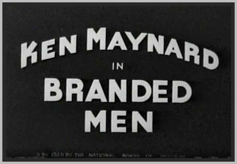 BRANDED MEN - 1931 - WITH KEN MAYNARD - RARE DVD