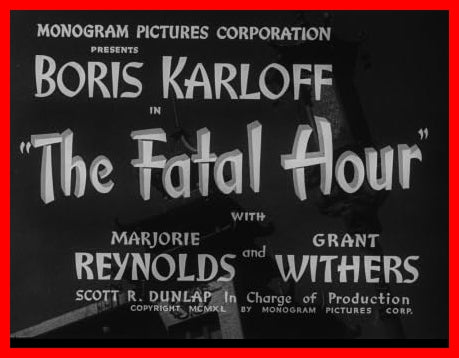 The Fatal Hour  - 1940 - DVD