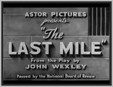 THE LAST MILE - 1932 - PRESTON FOSTER - RARE DVD