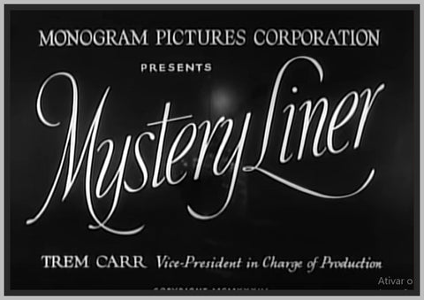 MYSTERY LINER - 1934 - NOAH BEERY - RARE DVD