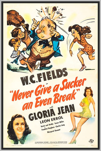 NEVER GIVE A SUCKER AN EVEN BREAK - COLORIZED - 1941 - LEON ERROL - RARE DVD