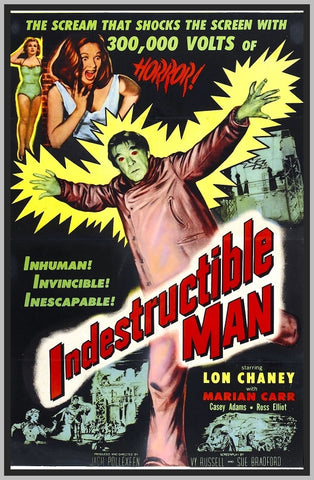 THE INDESTRUCABLE MAN - 1956 - COLORIZED - RARE DVD