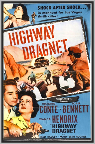 HIGHWAY DRAGNET - COLORIZED - 1954 - RICHARD CONTE - RARE DVD