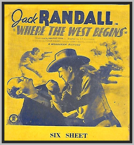 WHERE THE WEST BEGINS - 1938 - JACK RANDALL - RARE DVD