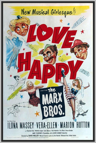 LOVE HAPPY - THE MARX BROTHERS - COLORIZED - 1949 - RARE DVD