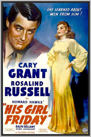 HIS GIRL FRIDAY - COLORIZED - 1940 - CARY GRANT - RARE DVD