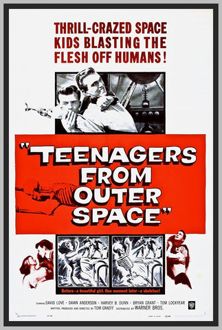 TEENAGERS FROM OUTER SPACE -COLORIZED - 1959 - DAVID LOVE - RARE DVD