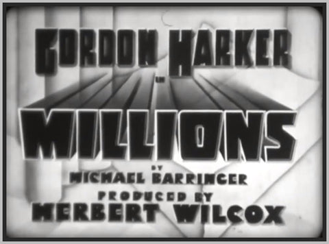 MILLIONS - 1937 - GORDON HARKER - RARE DVD