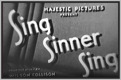 SING, SINNER, SING - 1933 - PAUL LUKAS - RARE DVD