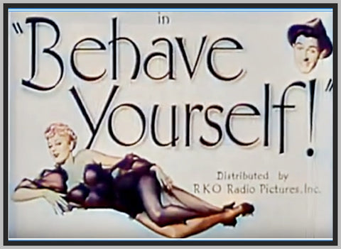 BEHAVE YOURSELF - COLORIZED - 1951 - FARLEY GRANGER - RARE DVD