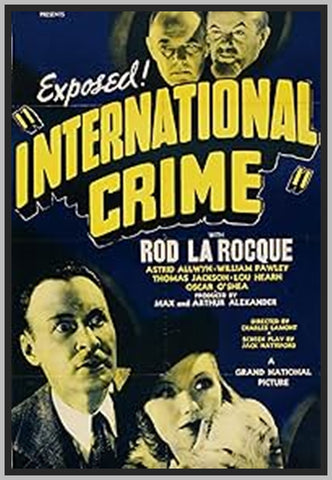 INTERNATIONAL CRIME - 1938 - ROD LA ROCQUE - RARE DVD