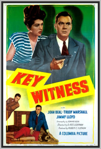 KEY WITNESS - 1947 - COLORIZED - JOHN BEAL - RARE DVD